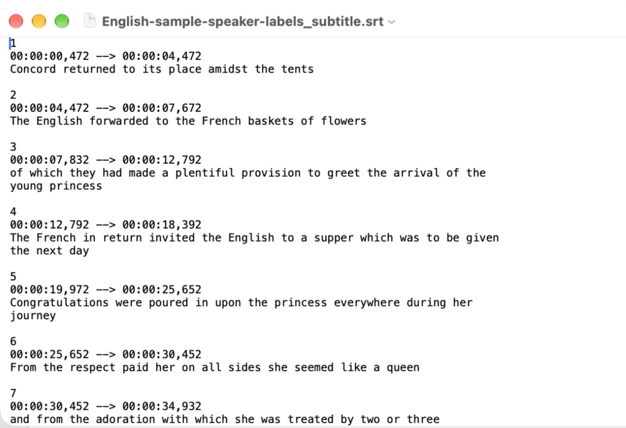 SRT exported after Segment subtitles: short cues of one or two lines